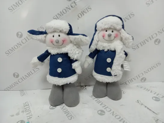 NAVY/GREY PLUSH REINDEER & SNOWMAN RRP £19.99