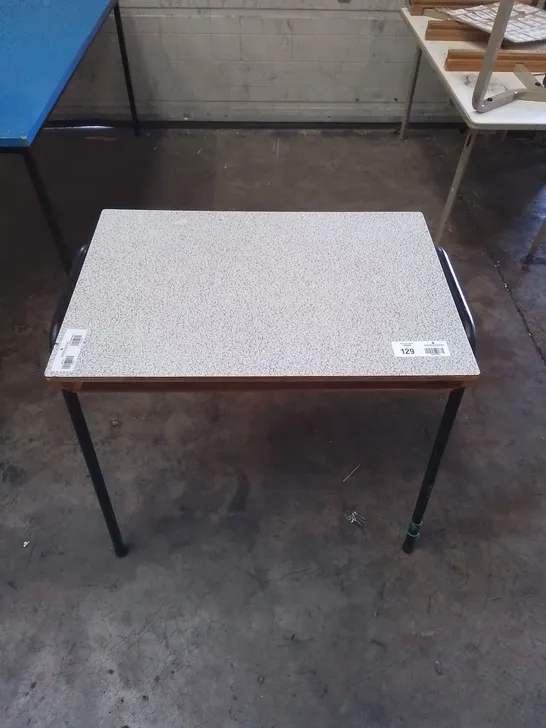 OBSCURE PATTERNED TABLE WITH BLACK LEGS 