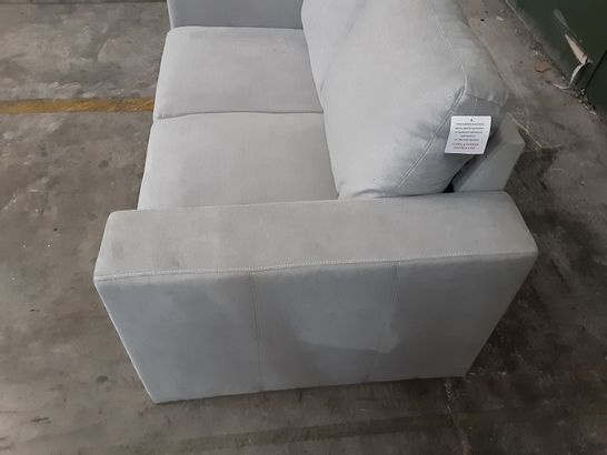 DESIGNER GREY FABRIC 2-SEATER SOFA 