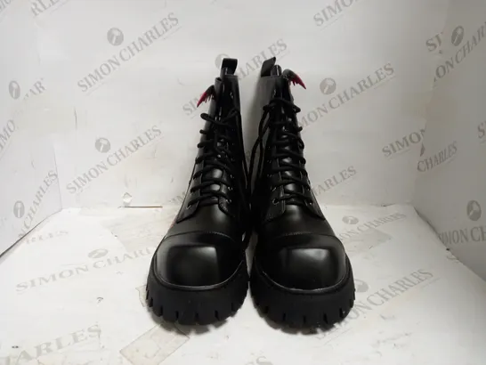 KOI VEGAN GRIM REAPER PLATFORM BOOTS UK SIZE 8