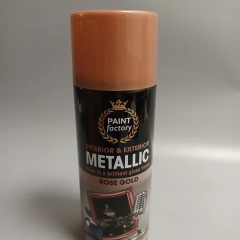 BOXED 12 X PAINT FACTORY METALLIC ROSE GOLD SPRAY PAINT 
