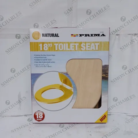 PRIMA NATURAL MDF 18" TOILET SEAT 