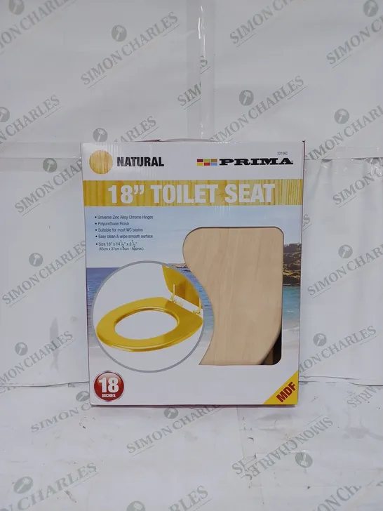 PRIMA NATURAL MDF 18" TOILET SEAT 