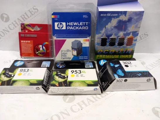 LARGE QUANTITY OF ASSORTED INK CARTRIDGES TO INCLUDE; HP, ECO FILL, CARTRIDGE PEOPLE AND CANON