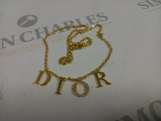 BOXED DIOR GOLD EFFECT NECKLACE