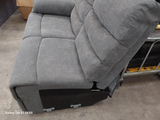 MANUAL RECLINING TWO SEATER SECTION GREY FABRIC 