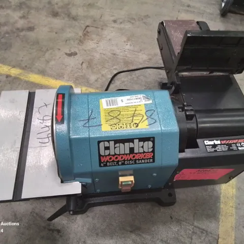 CLARKE WOODWORKER 4" BELT, 8" DISC SANDER