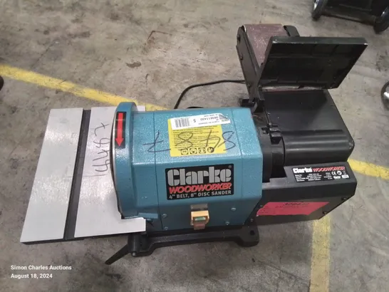 CLARKE WOODWORKER 4" BELT, 8" DISC SANDER