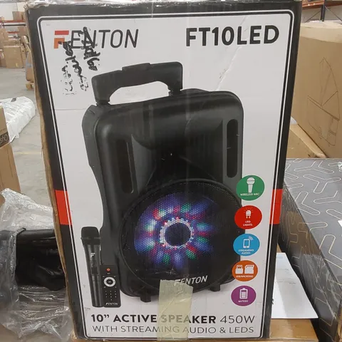 BOXED FENTON FT10LED 10" ACTIVE SPEAKER