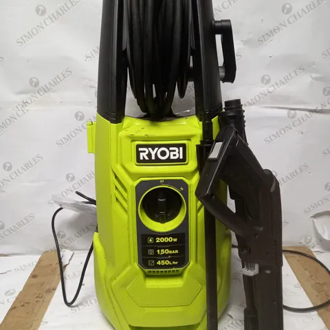 RYOBI RY150PWA 2000W 150BAR PRESSURE WASHER, HYPER GREEN