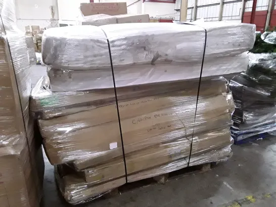 PALLET CONTAINING ASSORTED BOXED BED PARTS & 2 MATTRESS 