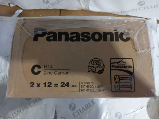 APPROXIMATELY 5 PACKS OF PANASONIC R14 ZINC CARBON BATTERIES (24 PER PACK)