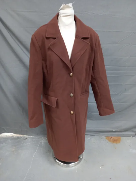 CENTIGRADE SINGLE BREAST COAT IN BROWN SIZE L