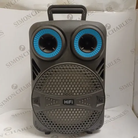 UNBRANDED PORTABLE HIFI SPEAKER IN BLACK WITH LIGHTS