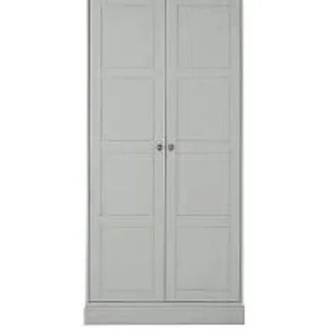 BOXED DARCY 2 DOOR WARDROBE LIGHT GREY (1 OF 2 BOXES ONLY)