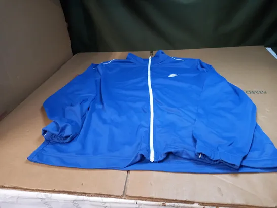 BLUE AND WHITE NIKE ZIP UP TRACKSUIT JACKET XXL