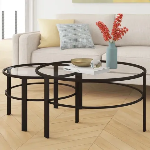 BOXED EVA NESTING 2 PIECE COFFEE TABLE SET (1 BOX)