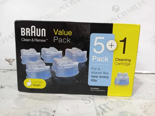 BRAUN CLEAN & RENEW CLEANING CARTRIDGE VALUE PACK - COLLECTION ONLY