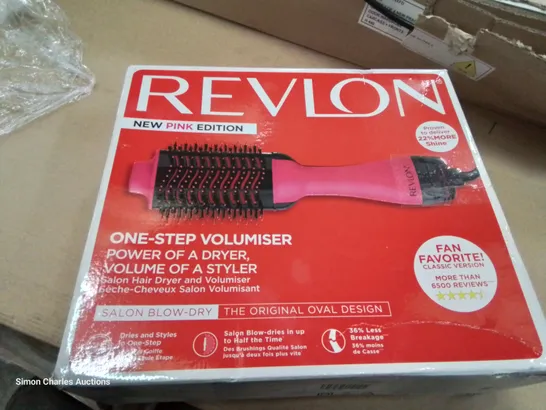 BOXED REVLON PINK EDITION ONE STEP VOLUMISER