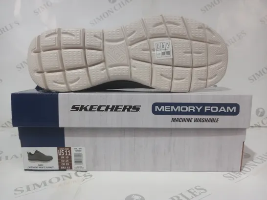 BOXED PAIR OF SKECHERS SHOES IN GREY UK SIZE 10