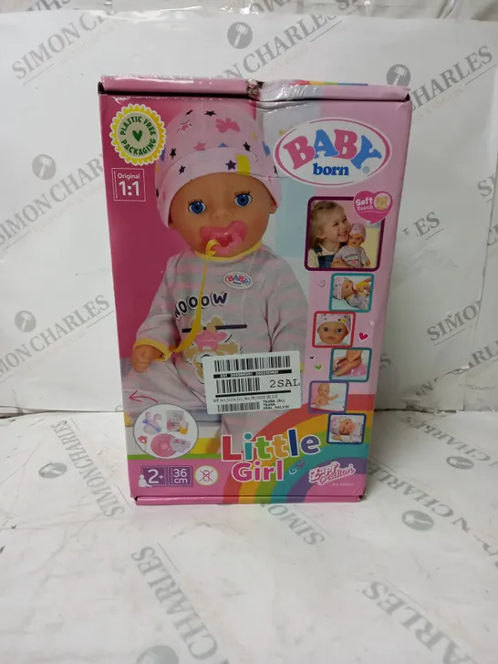 BOXED BABY BORN LITTLE GIRL DOLL 36cm 