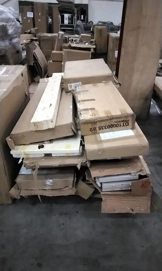 PALLET OF ASSORTED BOXED FURNITURE PARTS FOR WARDROBE, CABINET AND DOOR