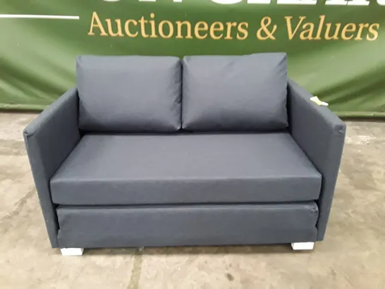 QUALITY DESIGNER HOLLANDER MADE BY ORDER SOFA BED - BLUE FABRIC