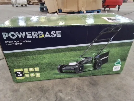 BOXED POWERBASE 37CM 40V CORDLESS LAWN MOWER