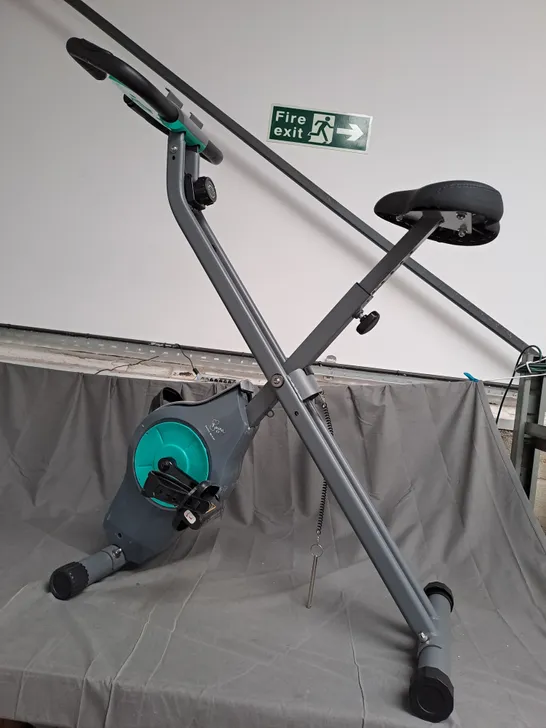 BOXED DAVINA FITNESS FOLDING MAGNETIC EXERCISE BIKE - MINT - COLLECTION ONLY