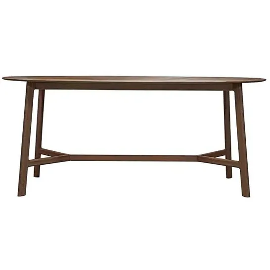 BOXED DESIGNER HINTON OVAL DINING TABLE WALNUT