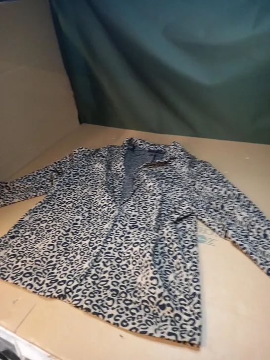 WOMENS LEOPARD PRINT BLAZER JACKET SIZE 18