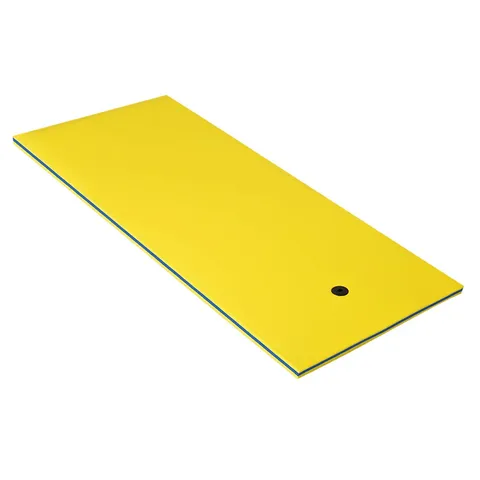 BOXED COSTWAY 3-LAYER TEAR-RESISTANT RELAXING FOAM FLOATING PAD - YELLOW