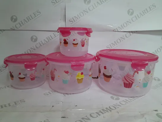 BOXED LOCK & LOCK SET OF 4 PLASTIC STORAGE TUBS 