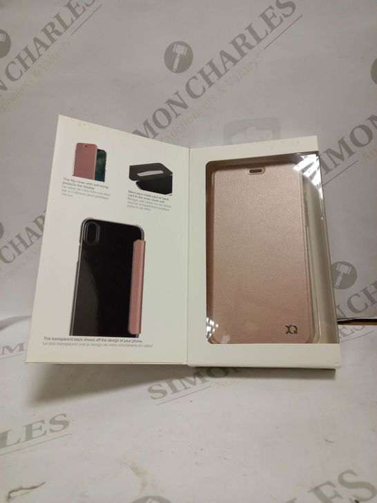 LOT OF APPROXIMATELY 20 XQISIT ROSE GOLD FLAP COVER CASES FOR IPHONE X 
