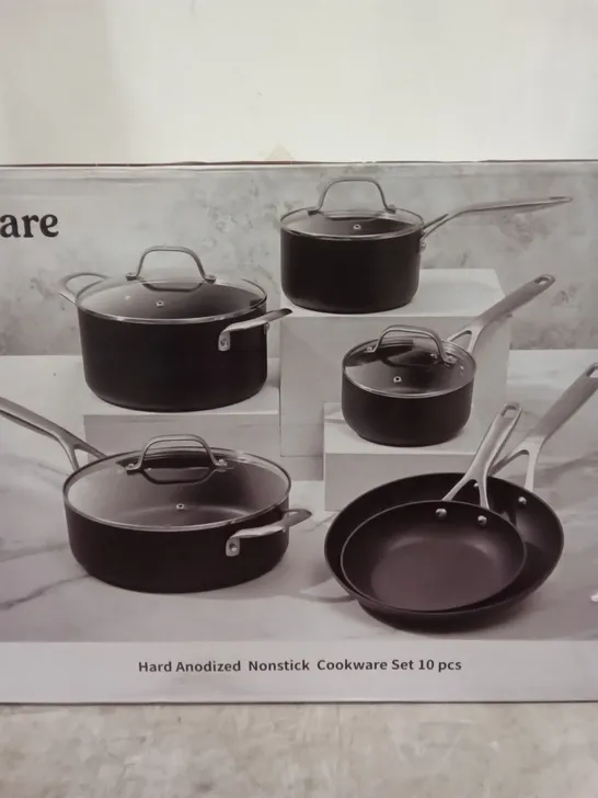 BOXED FADWARE ANODIZED NONSTICK COOKWARE 10 PCS 