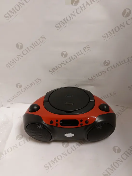 POLAROID BLUETOOTH CD BOOMBOX BLACK/RED 