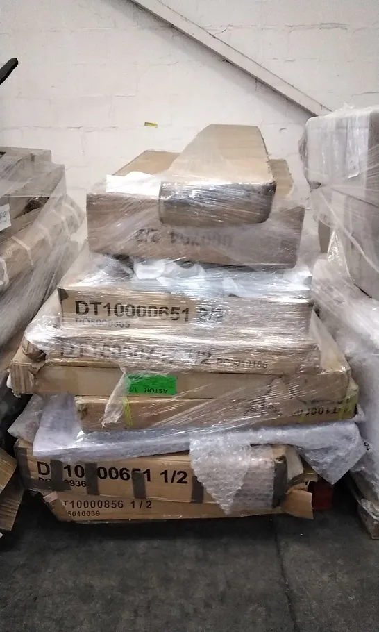 PALLET OF ASSORTED BOXED DINING FURNITURE PARTS