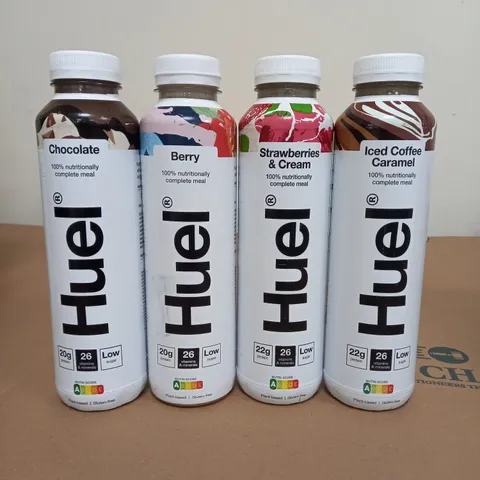 APPROXIMATELY 18 HUEL FOOD SUPPLEMENT DRINKS ASSORTED FLAVOURS 500ML