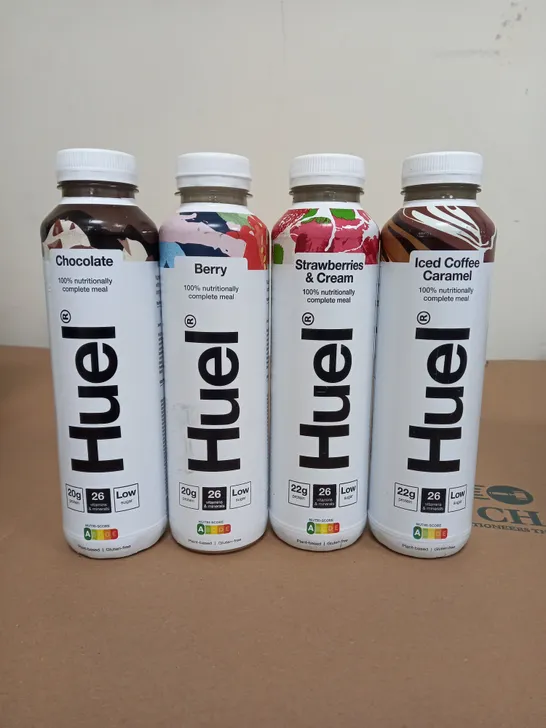 APPROXIMATELY 18 HUEL FOOD SUPPLEMENT DRINKS ASSORTED FLAVOURS 500ML