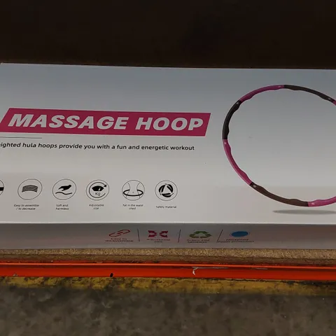 BOXED BRAND NEW WEIGHTED MASSAGE HULA HOOP - BLUE/GREY (1 BOX)