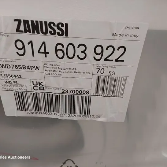 ZANUSSI FREESTANDING WASHER/DRYER 7/4Kg WHITE Model ZWC76SB4PW RRP £639