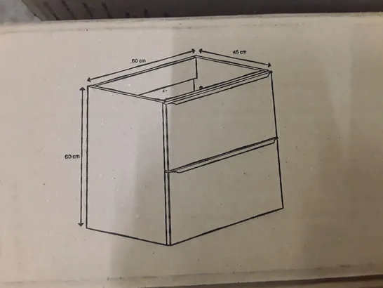 BOXED GOODHOME IMANDRA WALL MOUNTED BASIN CABINET 60×60×45CM