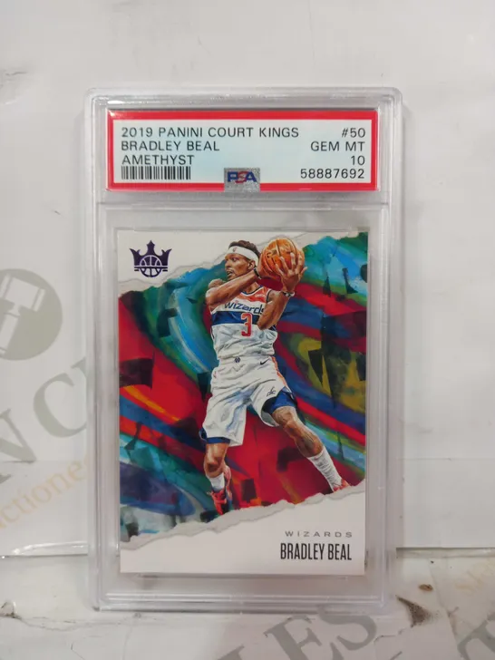 FRAMED AND GRADED PANINI COURT KINGS TRADING CARD - BRADLEY BEAL (2019)