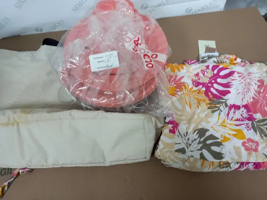 BOX OF ASSORTED ITEMS TO INCLUDE - SUMMER DRESS - KIPLIN HANDBAG - JUMPERS / COLLECTION ONLY 