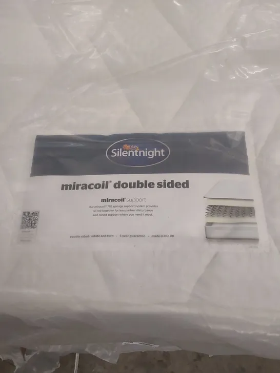 QUALITY BAGGED SILENTNIGHT 3FT SINGLE MIRACOIL DOUBLE SIDED MATTRESS