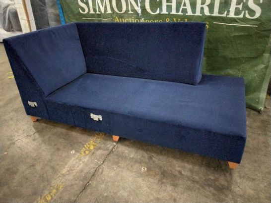 NAVY BLUE FABRIC CHAISE FRAME SECTION 