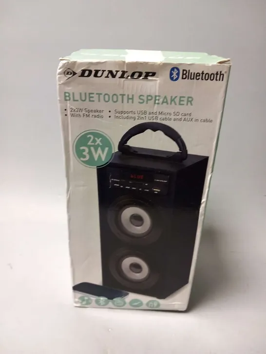 BOXED DUNLOP BLUETOOTH V4.0 STEREO PORTABLE SPEAKER