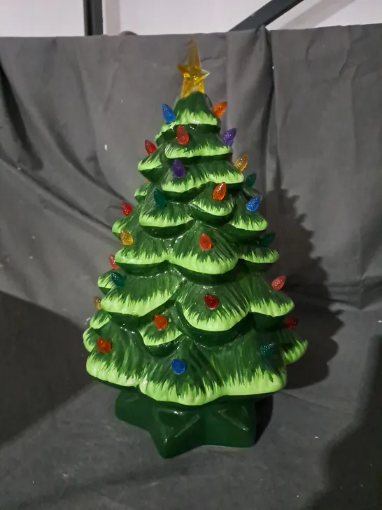 DECORATIVE FESTIVE LIGHT-UP TREE ORNAMENT