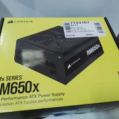 BOXED CORSAIR RM650x HIGH PERFORMANCE ATX POWER SUPPLY