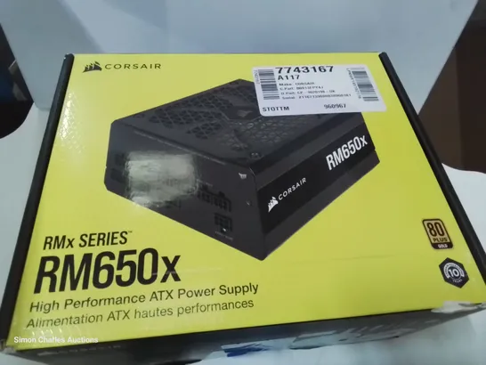 BOXED CORSAIR RM650x HIGH PERFORMANCE ATX POWER SUPPLY